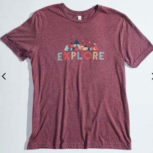 Northern Original Short Sleeve Graphic T-shirt— “EXPLORE,” Bright Mauve, XXL